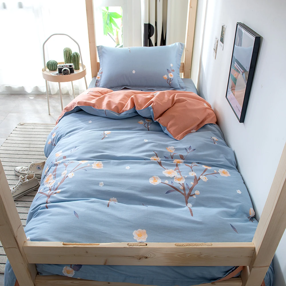

Machine Washable Super Warm 100% Cotton 3 Pieces Bedding Set Sheet Quilt Cover Pillow cases Suitable For Queen Size