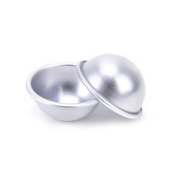 

2 Pcs/Set Waterproof Aluminum Bath Bomb Cake Mold Ball Sphere Alloy Bath Bomb Mold Cake Baking Pastry Mould Tools