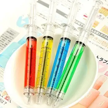 

Syringes Injection Shape Ballpen 4Pcs/Set Doctor Nurse Gift Liquid Pen Ballpoint