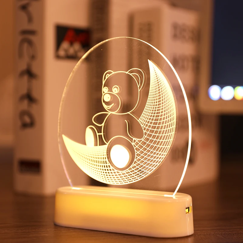 Night Lights Children's Valentine's Day Gift Table Lamp Christmas Wedding Bedroom Night Lamp Room Decor Girl Boy Birthday Gifts star wars night light Night Lights