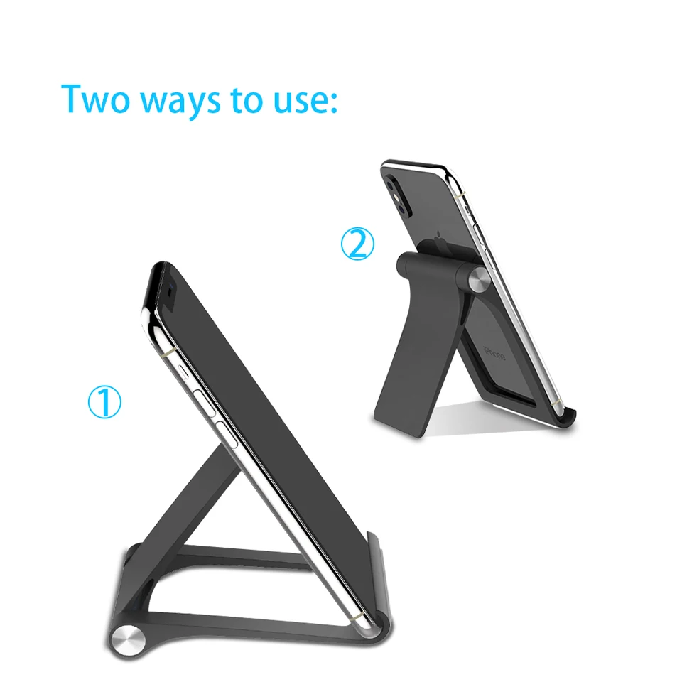 Supporto Da Parete In Alluminio Per Tablet E Cellulari – JEMACHE, Universale, Elegante E Super Resistente (Nero) - 5