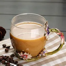 Высококачественная Хрустальная стеклянная чайная чашка термостойкая кофейная кружка, Офисная кружка, креативный подарок, эмалированная стеклянная домашняя Питьевая утварь# YL10