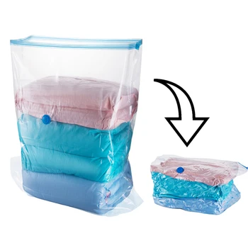 

3 Demension Vacuum Bags for Quilt Pillow Clothes Storage Bag Space Saving Wardrobe Closet Organizer Transparent Ziplock Bag