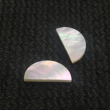 

100Pcs Natural MOP Shell Decorate Inlay 7x14mm White Pearl Shell Flat Half Circle Cabochons for DIY Necklace Earrings Handcrafts