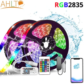 

WIFI RGB Led Strip With 5M/10M SMD 2835 Household Flexible DC 12V Waterproof Building Living Room Christmas Decoration Lighting