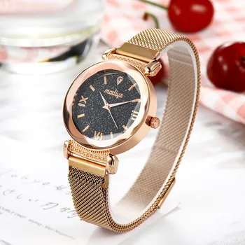 

Fashion Women Quartz Watch Ladies Casual Stainless Steel Mesh Band Dress Watches Accessories Thanksgiving Gift Christmas Gift