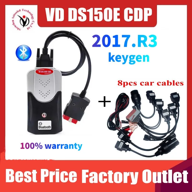 2021 New VCI VD TCS CDP Obd Scanner For Delphis DS150E 2017.R3 Bluetooth Car&ampTruck Diagnostic Tool with usb | Автомобили и