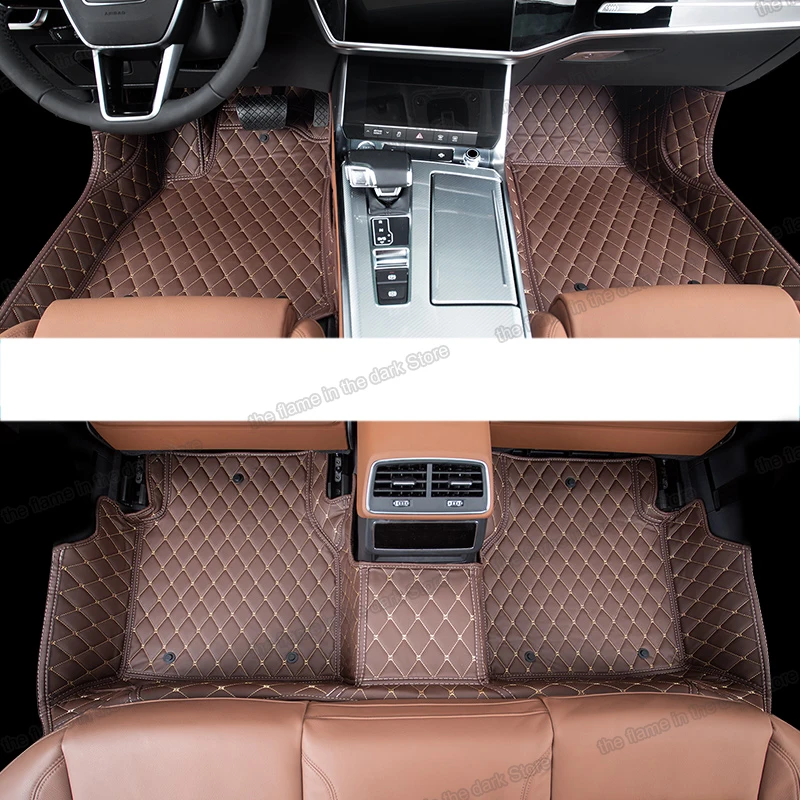 Lsrtw2017 кожаные автомобильные коврики для Audi A6 C8 2018 2019 2020 2021 аксессуары интерьера