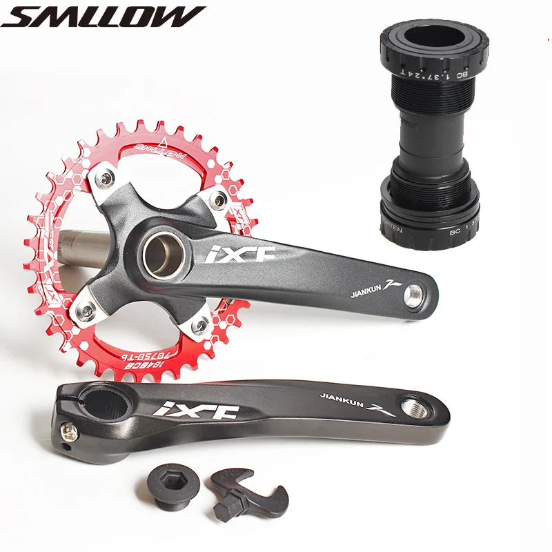 

Ixf Hallow One-piece Crank with 32 34 36T Crankset round/Elliptical Plate And Negative Tooth Disc Modified Single Disc