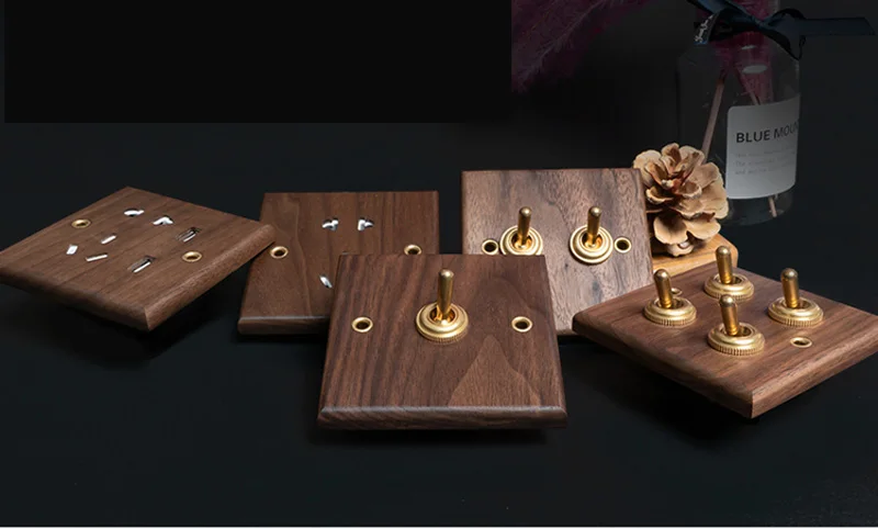 luz alternância painel retro nogueira preta madeira