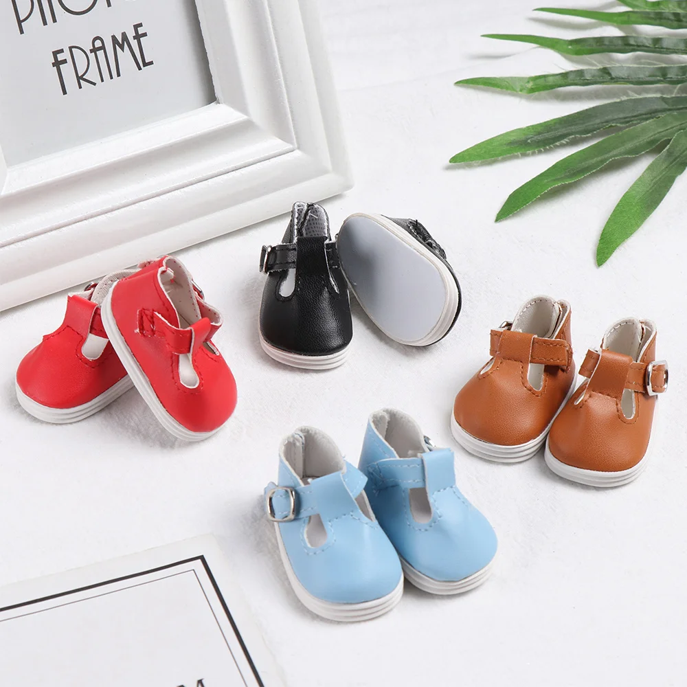 PU Leather Sports Shoes For 14.5inch Dolls 5.5*2.8cm Mini Toy Shoes