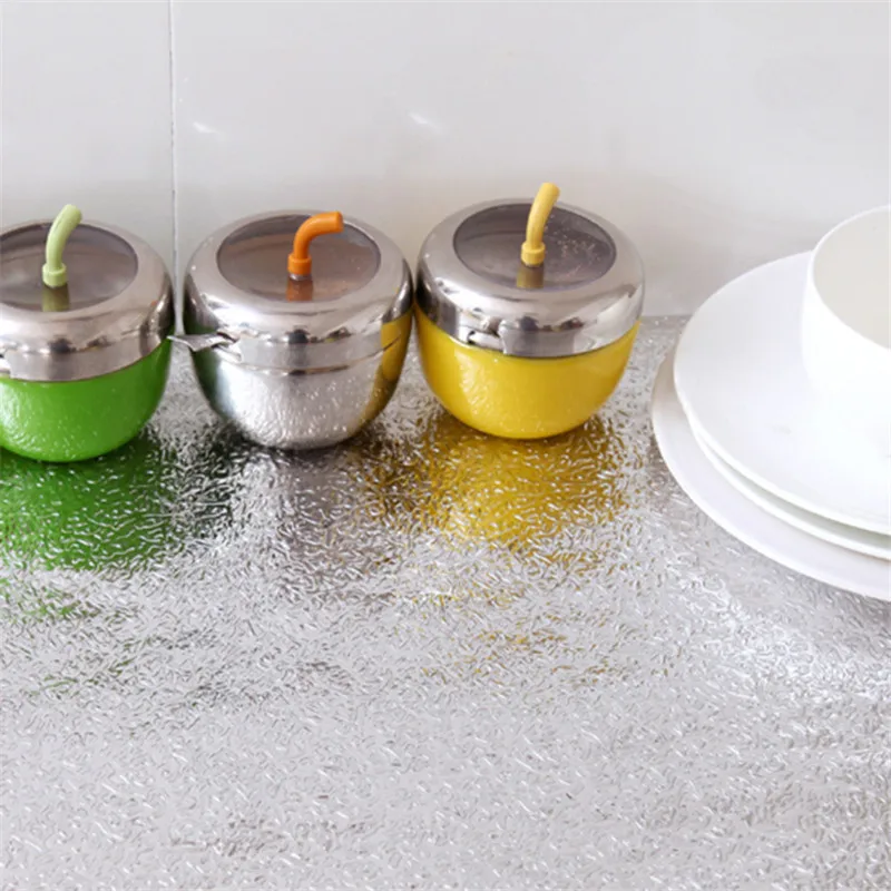 

KitchenAce 1pc PVC Kitchen Waterproof Sticker Oilproof Self-adhesive Wallpaper Sticker Sink Gas Stove Tile Sticker Kitchen Tools