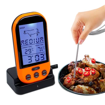 

Meat Thermometers Bluetooth LCD Digital Probe Remote Wireless BBQ Grill Kitchen Thermometer Home Cooking Tools with Timer Alarm