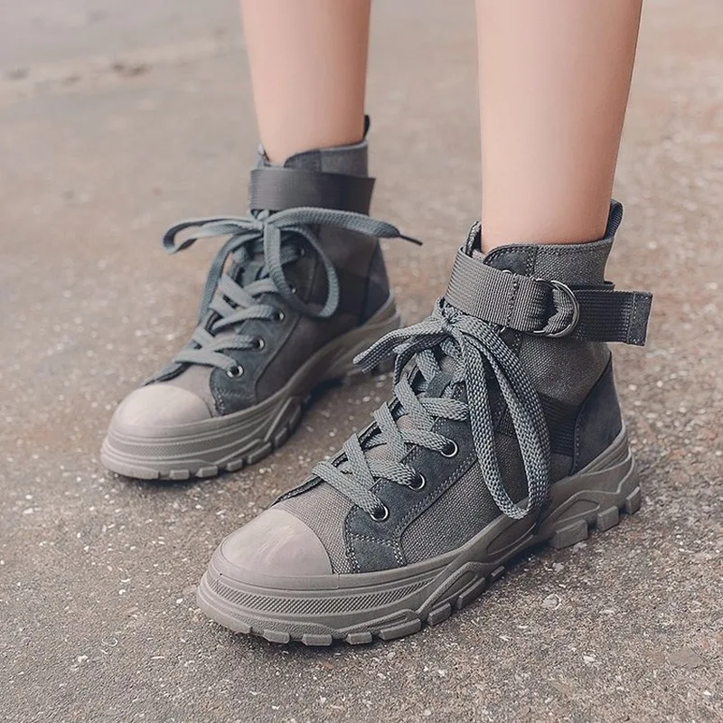 Spring and Autumn Martin Boots Tooling Short Boots Breathable Retro British Wind Thick Bottom Desert Boots Women
