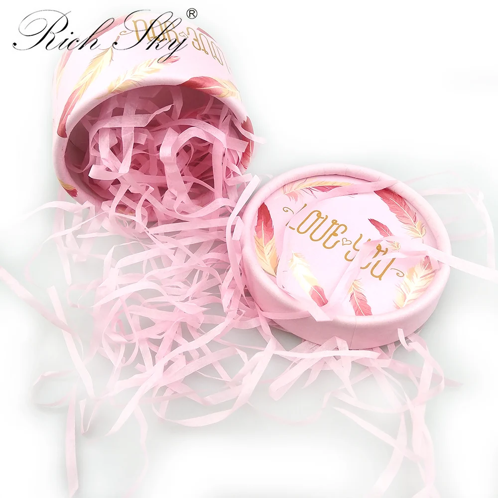 

Rich sky big beautiful pink round box