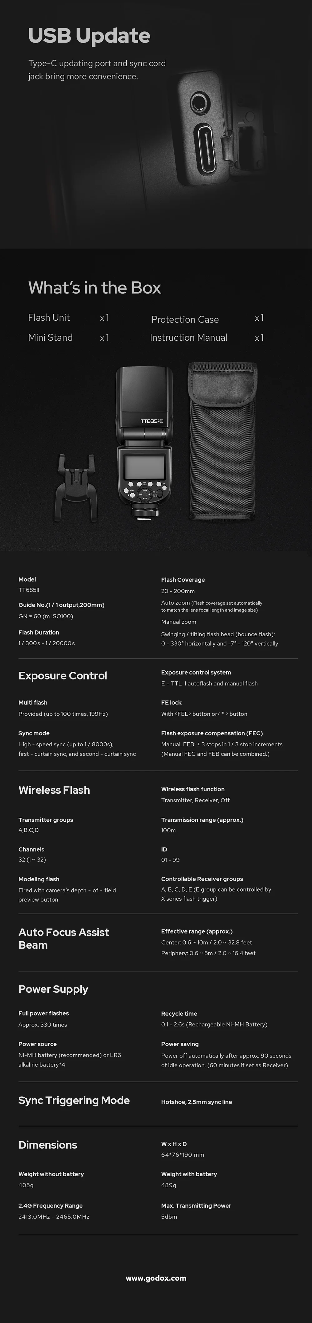 Flash Godox TT685II-N Per Nikon - Speedlite I-TTL Con HSS E Sincro 1/8000s - Foto 8