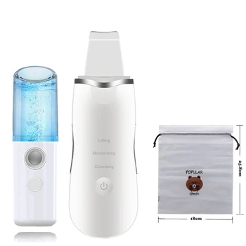 

Ultrasonic Skin Scrubber Blackhead Remover Acne clean Facial Massager Face scrubber peeling ultrassonico pore Cleaner Machine