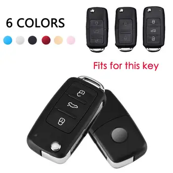 

TPU Soft Car Key Cover Case Car Key Bag Hand-woven Keychain For VW Volkswagen Skoda Passat Jetta Car Accessories For Women Men