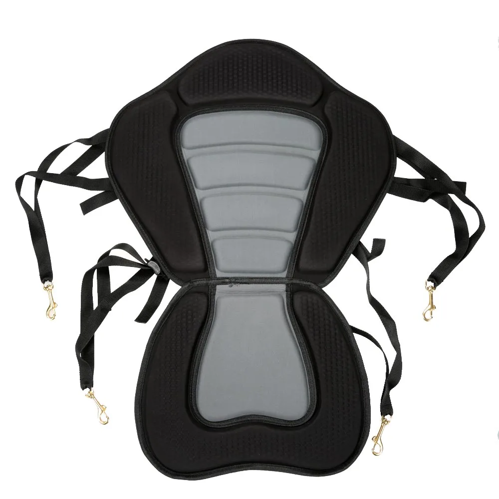 

New Deluxe Padded Kayak Boat Seat Rowing Boat Soft and Antiskid Padded Base High Backrest Adjustable Kayak Cushion with Backrest