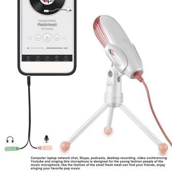 

Condenser Microphone High Quality Sound Live Broadcast Desktop Microphone for Computer Notebook Professional Microphone Chatting