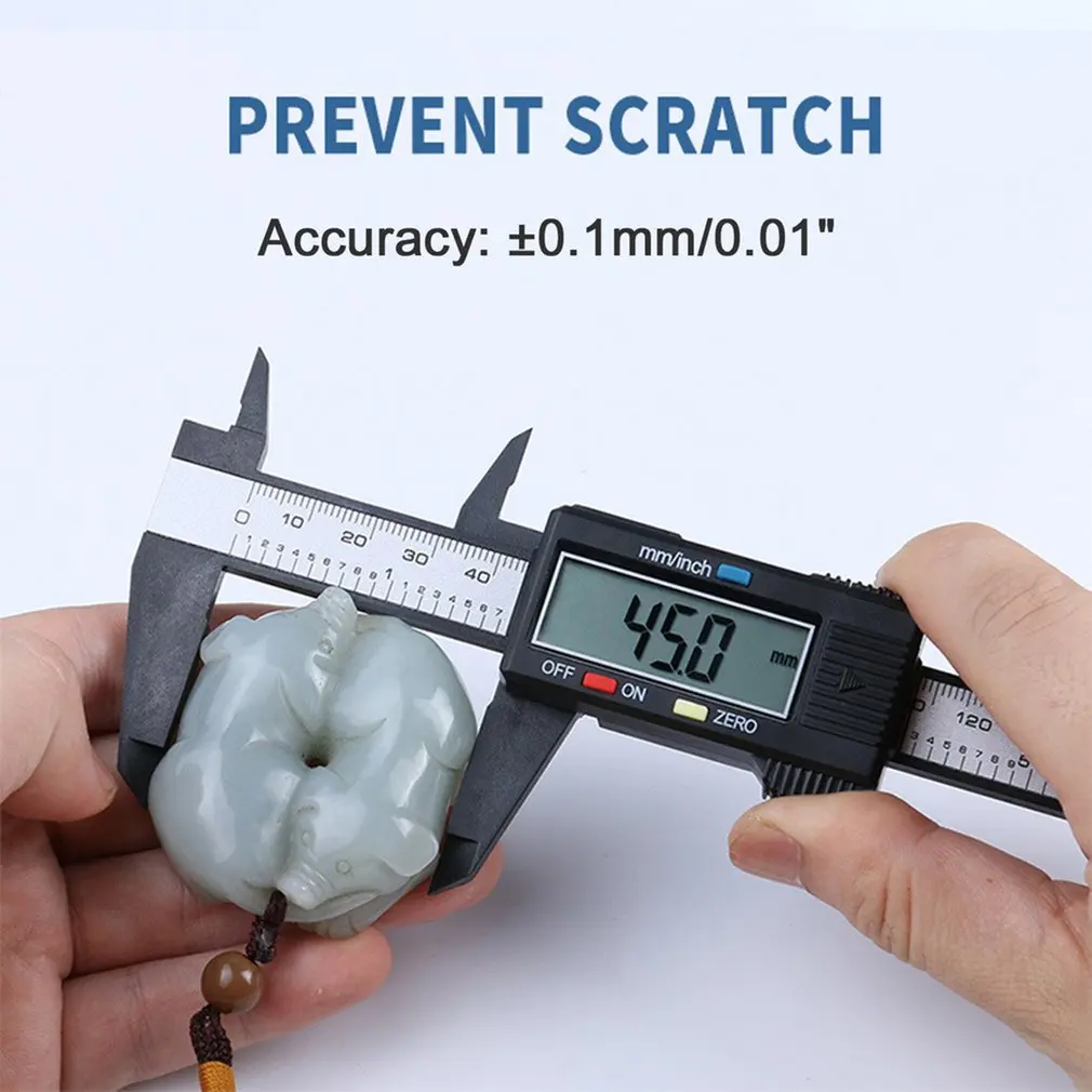 Caliper Ruler Carbon Fiber Composites LCD Digital 0-150mm Gauge Micrometer Measuring Toolwith Inch to MM Conversion | Инструменты