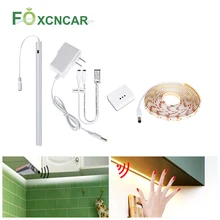 12 В сенсорный светодиодный светильник для шкафа, лампа для рук, датчик движения, кухонный светильник, ручной волновой светодиодный светильник шкаф для спальни, лампа