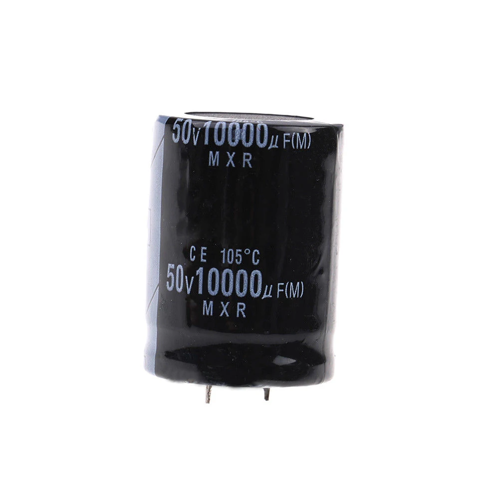 Capacitor 50Volt 10000MFD 105°C Aluminum Electrolytic 30mm×50mm Black Durable