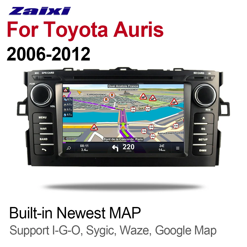 Автомобильный мультимедийный плеер ZaiXi 2 Din Android 9 Авторадио для Toyota Auris 2006 ~ 2012 DVD GPS 8