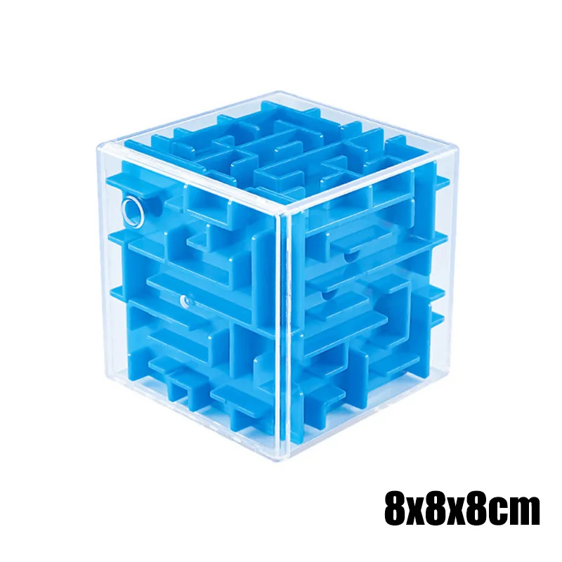 3D 8x8x8 см лабиринт куб игрушка игра для детей металлический шар обучающая головоломка для детей взрослых мальчиков интеллект JM30