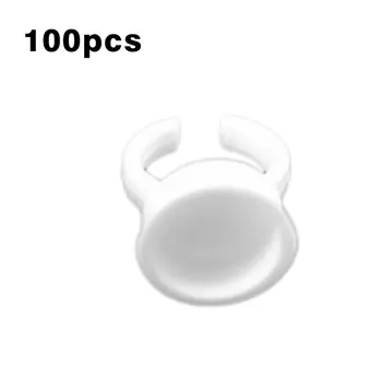 

Disposable Tattoo Rings Cups S/M/L Permanent Makeup Pigment Holder Eyebrow Eyelash Extension Glue Divider Container
