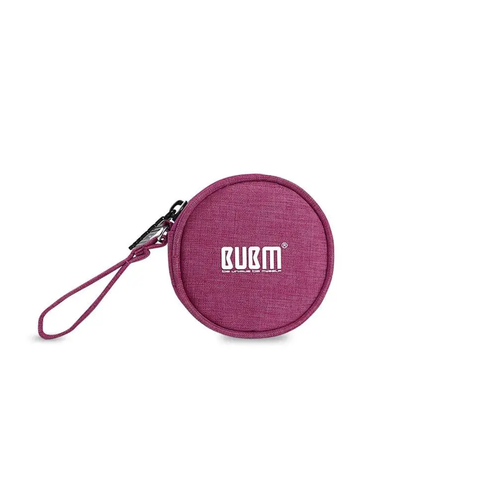 Round pink TUUTH нейлоновый кабель USB сумка органайзер для путешествия для наушников USB сумка для хранения цифровой портативный молнии аксессуары зарядное устройство данных - Цвет: Round pink