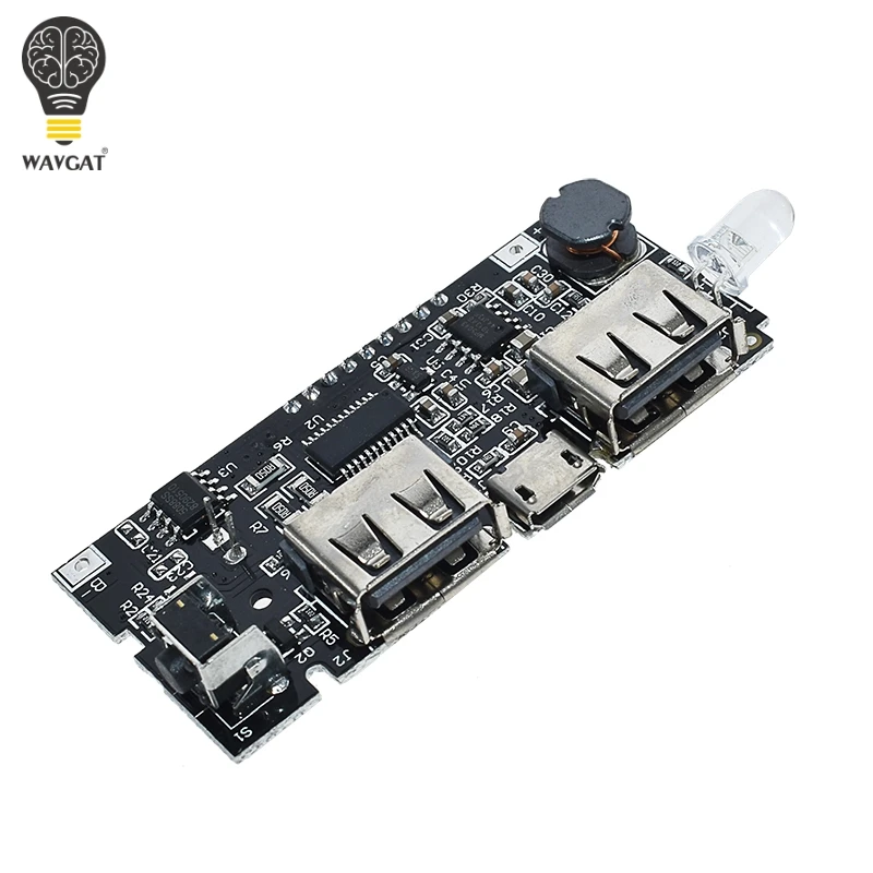 Двойной USB 5 в 1 а 18650 Мобильный Внешний аккумулятор зарядное устройство PCB модуль