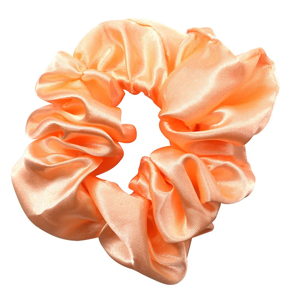 36 Colors Satin Silk Scrunchie For Women Girls Elastic Hair Bands Solid Ponytail Holder Headband Accessories Black Pink Purple pearl hair clip Hair Accessories