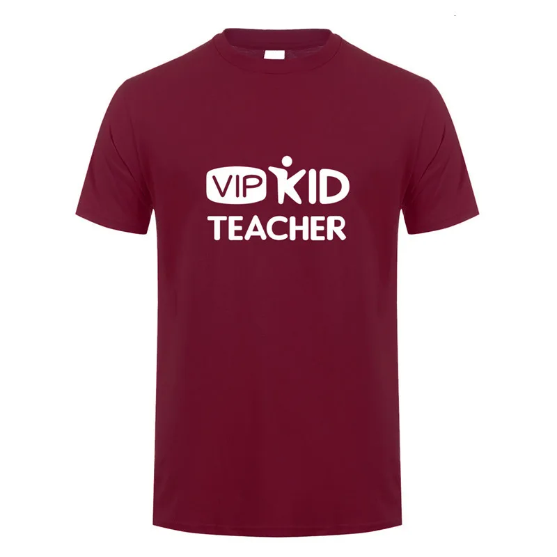 Midnite/Модная Vipkid футболка для учителя; летние хлопковые футболки с короткими рукавами; мужские футболки; топы