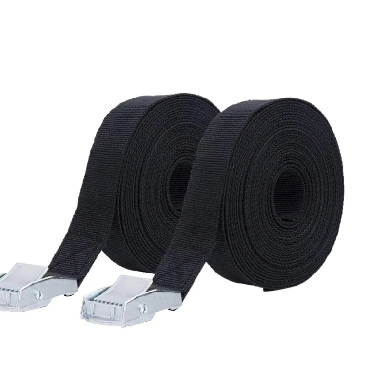 

New 2PCS Buckle Tie-Down Belt Cargo Straps for Car motorcycle bike Metal Buckle Tow Rope Strong Nylon Tensioning Belts #x