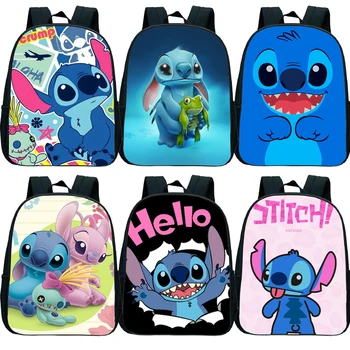 

2020 New Cute Stitch Backpack Children Bags Popular Cartoon Stitch Backpack Children Kids Kindergarten Daily Backpack Kids Gift