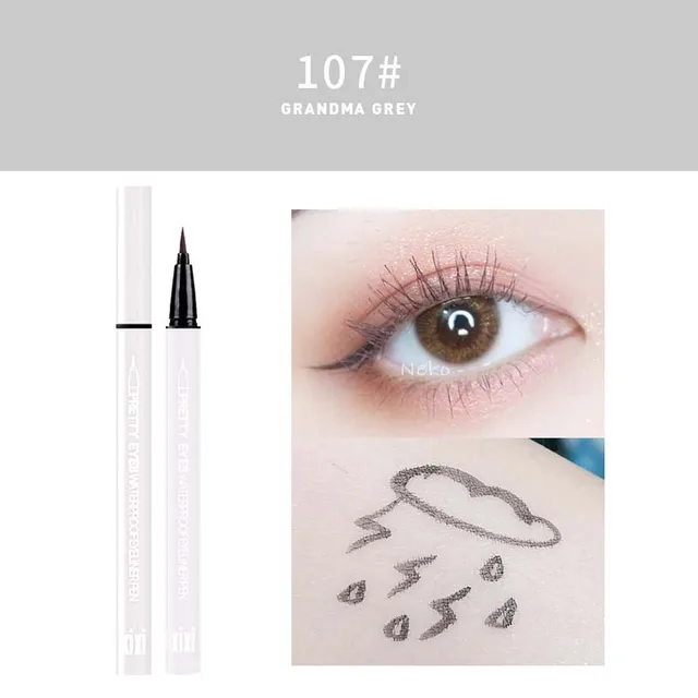 GAM-BELLE Waterproof Long Lasting Black Eyeliner Pencil  Fast Dry Not Blooming Charm Eye Liner Pen Liquid Pigments Makeup Tool 107