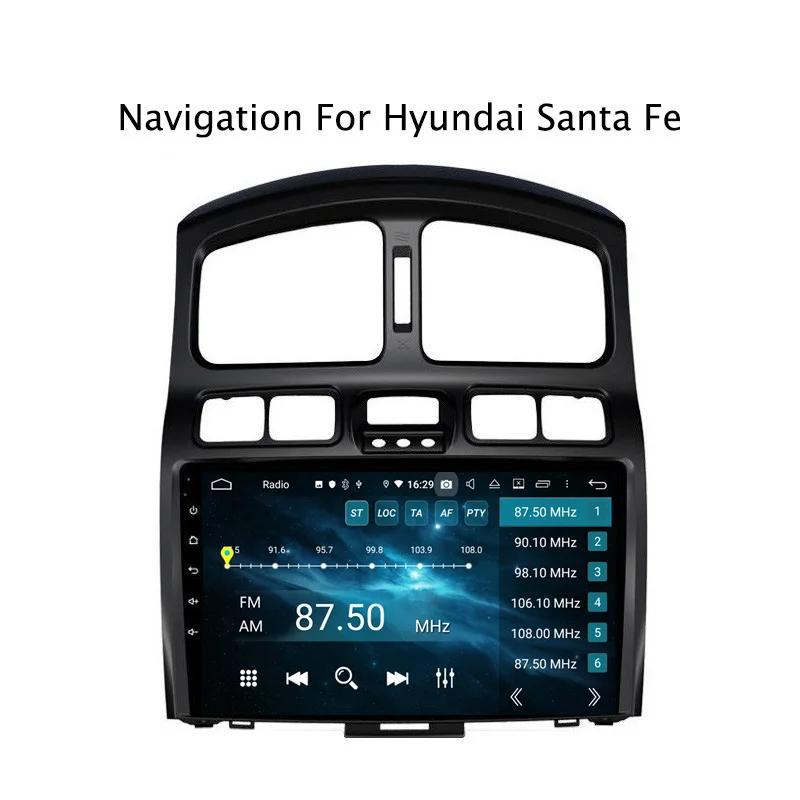Discount 9" 4G RAM 32G ROM Octa Core Android 9.0 Car DVD GPS For Hyundai Santa Fe 2006 2007 2008 2009 2010 2011-2015 5
