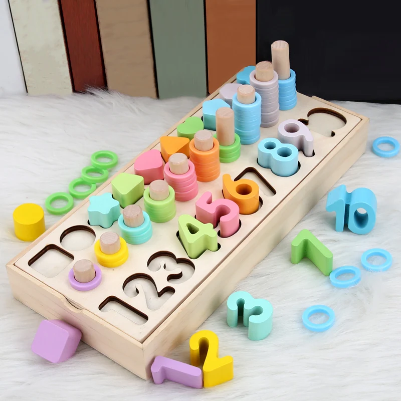 Magnetic Game Early Education Puzzle Board Kids Boys Girls Wood Educational Toy 
