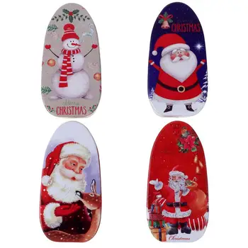 

4pcs Candy Boxes Christmas Tinplate Adorable Candy Storage Box Candy Can Cookie Boxes for Small Gift Cookie Candy