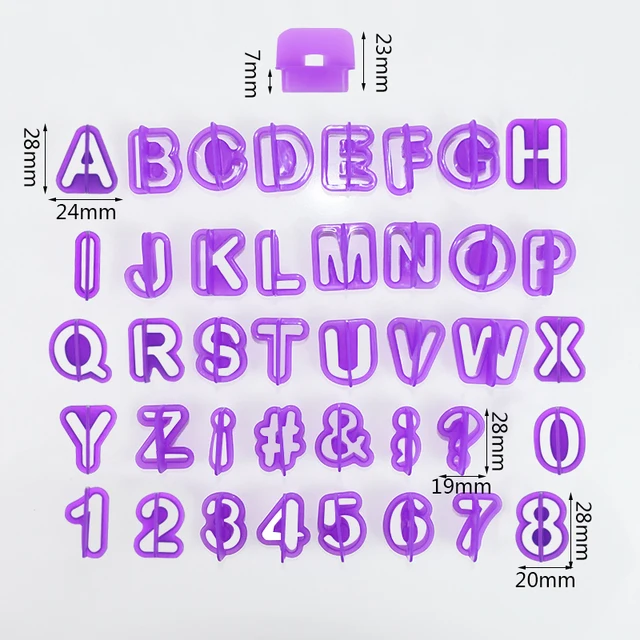 40pcs/set Alphabet Number Cookies Cutter Fondant Biscuit Cutter Mold Figure Letter Pastry Cake Mould Baking Decorating Tools 40pcs Cookies Mold
