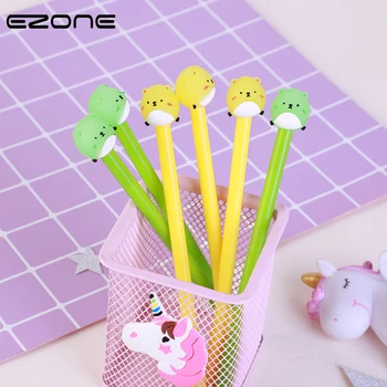 

EZONE Cartoon Mouse Gel Pen 0.5mm Black Ink Plastic Gel Pen Student Writing Pen Kawaii Cute Stationery School Office Supply