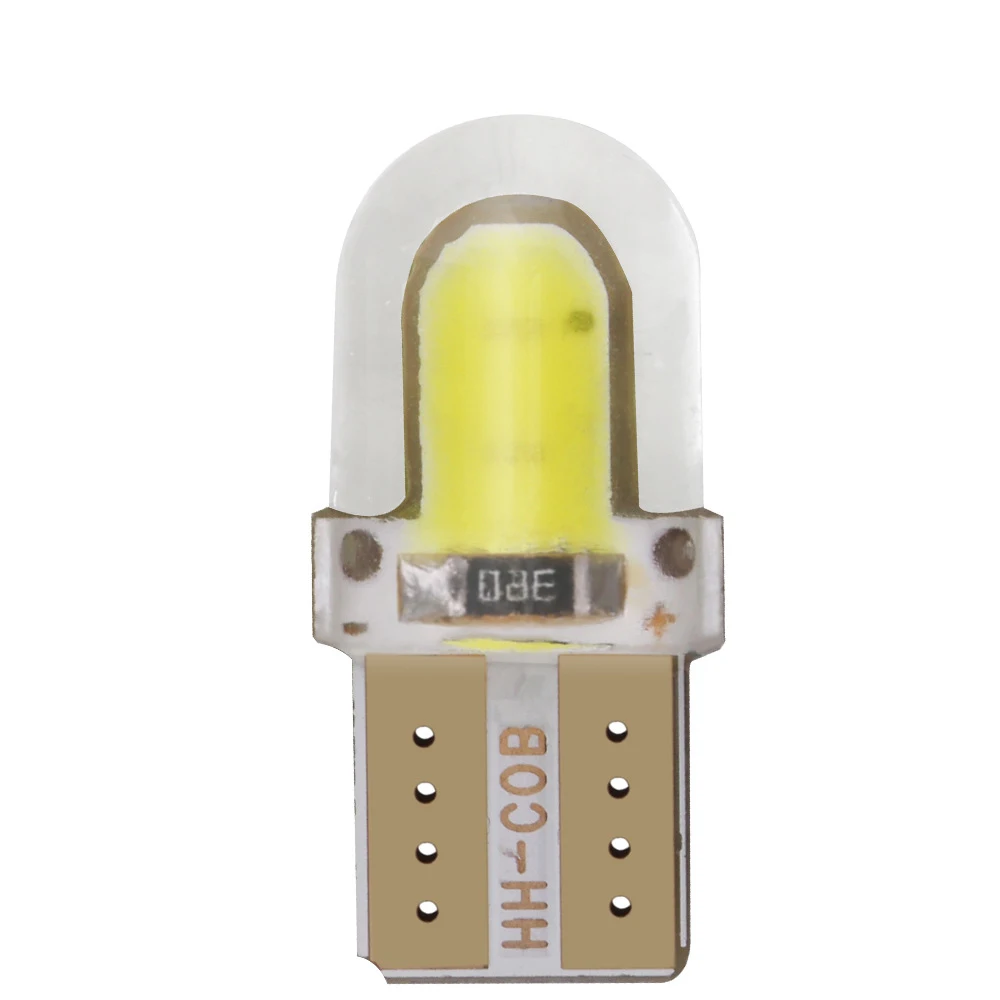 1 шт. T10 светодиодный W5W 194 168 COB 4SMD парковочная лампа авто Клин габаритный фонарь с