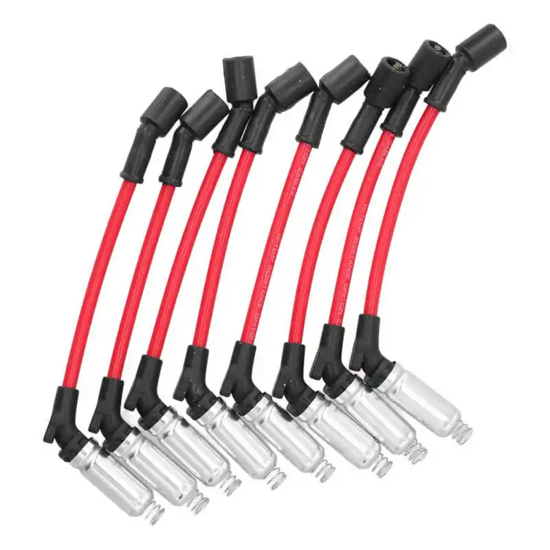 Spark Plug Ignition Wire High Performance Spark Plug Ignition Wire Set Rubber + Metal 10.2mm