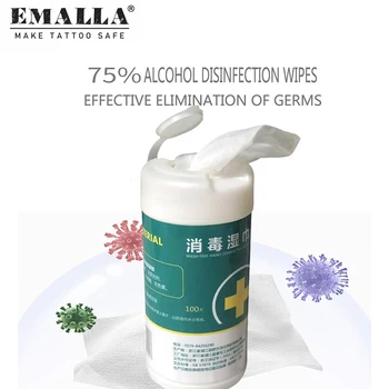 

100PCS Alcohol Wipes Skin Cleaning Portable Hand Towel Swabs Pads Wipes Cleaning Disinfection Wipe Tattoo Supplies Free Shipping
