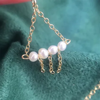 

Light The Luxury of Hand Made Triangular Balance Beam Fringe Studs 14K Gold Filled Earring Jewelry For Women Best Gift