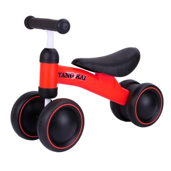 

1pc Children's Four-wheel Scooter Balance Sense Baby Walker Baby Balance Bike No Foot Pedal for Kids (Red)