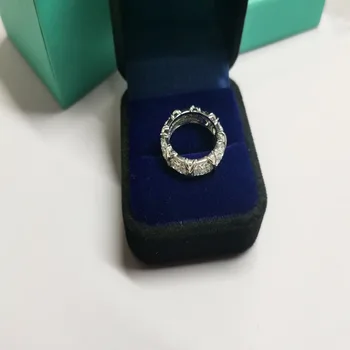 

Ms s925 pure silver cross gem-set popular ring