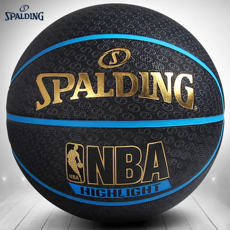 SPALDING мужской баскетбольный мяч Размер 7# резиновый Крытый открытый мяч спорт - Цвет: 73-902Y