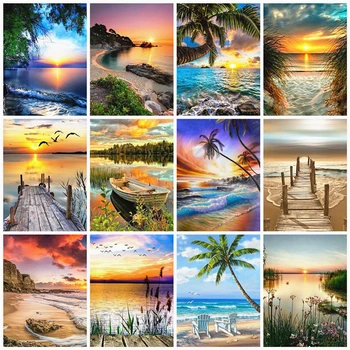 

DIY Oil Painting By Numbers Waterfall Kit Coloring By Numbers Landscape Wall Art Picture Acrylic Canvas Paintings Home Decor